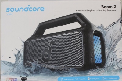 SALE OUT. Anker Soundcore Boom 2 Bluetooth Speaker, Black | Anker Soundcore | Portable Bluetooth Speaker | Boom 2 | DEMO | 80 W | Bluetooth | Phantom Black | Portable | Wireless connection