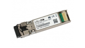 MikroTik SFP/SFP+/SFP28 module 1/10/25G SM 10km 1310nm | XS+31LC10D | SFP/SFP+/SFP28 | SMF | Dual LC UPC | 1024/10240/25600 Mbit/s | Wavelength 1310 nm | Maximum transfer distance 10000 m | -40 to 70
