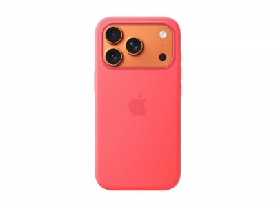Apple iPhone 17 Pro Silicone Case with MagSafe – Bright Guava | Apple