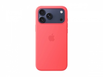 Apple iPhone 17 Pro Max Silicone Case with MagSafe – Bright Guava | Apple