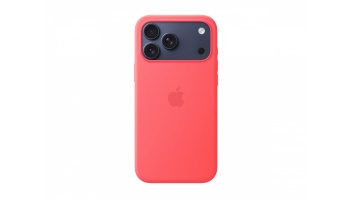 Apple iPhone 17 Pro Max Silicone Case with MagSafe – Bright Guava | Apple