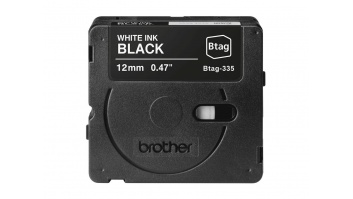 Brother BTAG-335 | White on Black | Btag