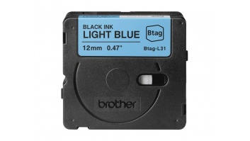Brother BTAG-L31 | Black on Light Blue | Btag