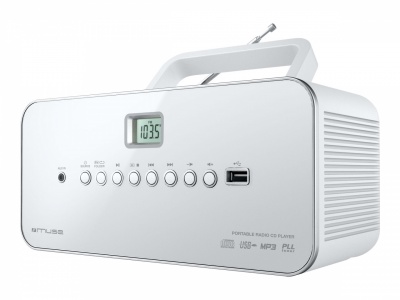 Muse | M-28RDW | Portable radio CD/MP3 Player with USB | White