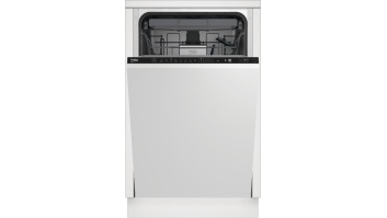 BEKO Dishwasher | DIS46120 | Built-in | Width 45 cm | Number of place settings 11 | Number of programs 6 | Energy efficiency class E | Display | White
