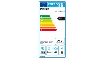 INDESIT Dishwasher | DSFO 3T224 C S | Free standing | Width 45 cm | Number of place settings 10 | Number of programs 9 | Energy efficiency class E | Display | Silver