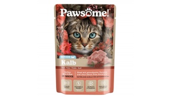 Pawsome! Senior Kalb, 85g - bezgraudu gaļas gabaliņi ar teļu mērcē senjoriem