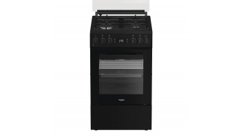 Whirlpool Cooker | W5G8LMSWTB | Hob type Gas | Oven type Electric | Black | Width 50 cm | Depth 60 cm | 60 L