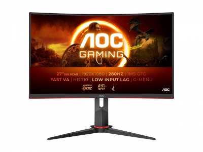 AOC | C27G2Z3/BK | 27 " | VA | FHD | 16:9 | 280 Hz | 1 ms | 1920 x 1080 pixels | 300 cd/m² | HDMI ports quantity 2 | Warranty 36 month(s)