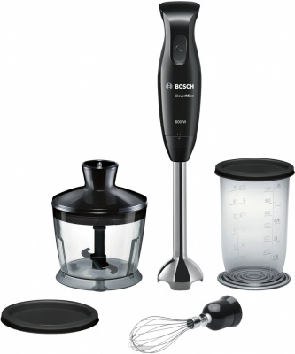 Bosch | Blender | CleverMixx MSM2650B | Hand Blender | 600 W | Number of speeds 12 | Chopper | Mini chopper | Black