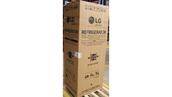SALE OUT. LG Refrigerator | GBBSJ10EEP | Energy efficiency class E | Free standing | Combi | Height 186 cm | No Frost system | Fridge net capacity 220 L | Freezer net capacity 113 L | Display | 35 dB | Essence Matte Black | DAMAGED PACKAGING, BENT ON FRON