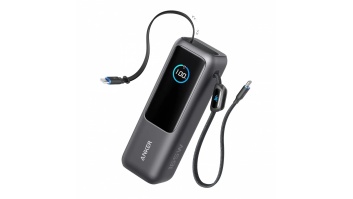 Anker Zolo Powerbank | A1695H11 | 25000 mAh | Built-In USB-C and Retractable Cable) | Grey