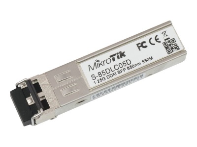 MikroTik | S-31DLC20D | SFP | Single-Mode Fiber | Dual LC | 10/100/1000 Mbit/s | Wavelength 1310 nm | Maximum transfer distance 20000 m | -40 to +70C