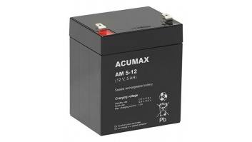 BATTERY 12V 5AH VRLA/AM5-12T2 ACUMAX EMU
