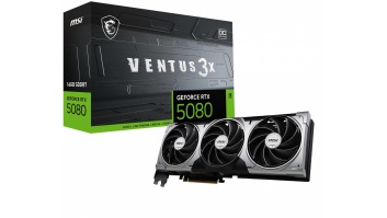 Graphics Card|MSI|NVIDIA GeForce RTX 5080|16 GB|GDDR7|256 bit|PCIE 5.0 16x|Dual Slot Fansink|1xHDMI|3xDisplayPort|RTX508016GVENTUS3XOC