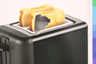 SALE OUT.  | Bosch DesignLine Toaster | TAT3P423 | Power 970 W | Number of slots 2 | Housing material Stainless steel | Black | DAMAGED PACKAGING