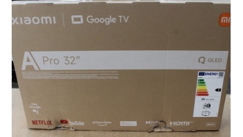 SALE OUT. Xiaomi QLED TV A Pro 2026 | 32" | Smart TV | Google TV | HD | Dark Gray | DAMAGED PACKAGING, CRACKED PLASTIC AT THE BACK, BROKEN GRILLES ON THE BOTTOM