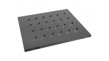 Lanberg 19" fixed shelf 1U/465x515mm, max load capacity up to 120kg | AK-1003-B | Black