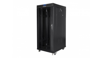 Lanberg | Rack cabinet 19" free-standing 27U/800x1000 (flat pack) with glass door, LCD | FF01-8027-12BL | Black