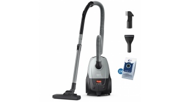 Vacuum Cleaner|PHILIPS|Input power 850 W|Dust capacity 3 L|Cylinder vacuum|Cleaning type Dry|Dust container Dust bag|Colour Black/Grey|XD2142/12