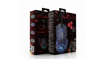 MOUSE USB OPTICAL GAMING/BLACK MUSG-RGB-01 GEMBIRD