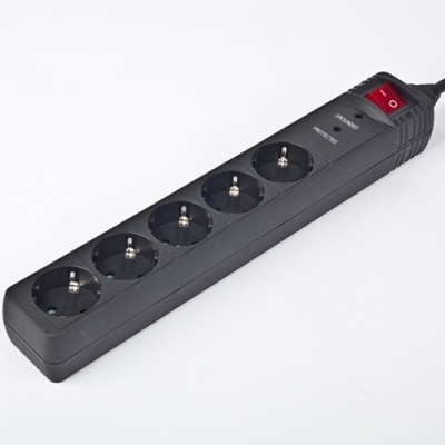 EnerGenie | Surge Protector SPG5-C-5/ 1.5 m/ 5 Sockets/ Black