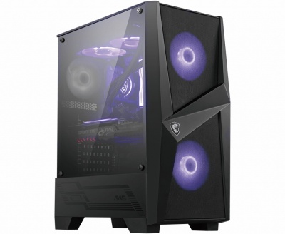 MSI MAG FORGE 100M PC Case, Mid-Tower, USB 3.2, Black | MSI | MAG FORGE 100M | Black | ATX