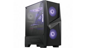 MSI MAG FORGE 100M PC Case, Mid-Tower, USB 3.2, Black | MSI | MAG FORGE 100M | Black | ATX