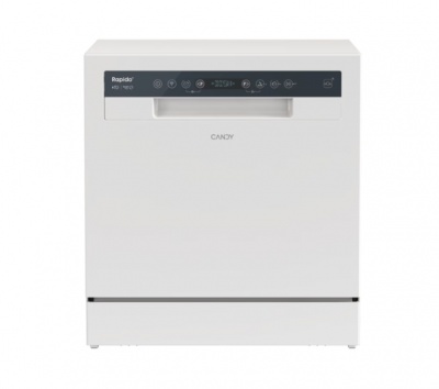 Candy Dishwasher | CP 8F9FFW | Free-standing | Width 55 cm | Number of place settings 8 | Number of programs 8 | Energy efficiency class F | Display | White