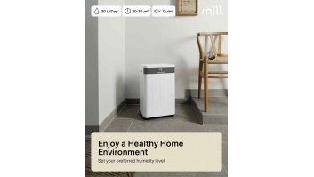 Mill | Dehumidifier | MDH20 | Suitable for rooms up to 20-30 m² | Water tank capacity 4 L | White
