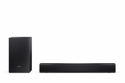 Sharp Compact 2.1 Soundbar with Wireless Subwoofer | HT-SBW121 | 240 W | Bluetooth | Wireless connection | Black