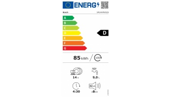 Bosch Dishwasher | SMU4HMW02S | Built-in | Width 60 cm | Number of place settings 14 | Number of programs 6 | Energy efficiency class D | Display | AquaStop function | White