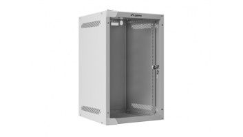 Lanberg Rack cabinet 10" wall-mount 9U/280x310 (flat pack) with glass door | WF10-2309-10S | Gray
