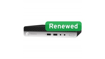 HP Renewed Grade A | ProDesk 600 G4 DM | Intel Core i3 | i3‑8100T | 8 GB | NVMe | 128 GB | Intel UHD Graphics 630 | Windows 11 Home