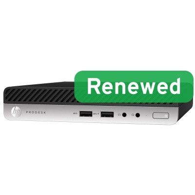 HP Renewed Grade A | ProDesk 600 G4 DM | Intel Core i3 | i3‑8100T | 8 GB | NVMe | 128 GB | Intel UHD Graphics 630 | Windows 11 Home
