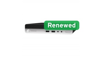 HP Renewed Grade A | ProDesk 400 G4 | Intel Core i3 | i3-8100T | 8 GB | SSD | 128 GB | Intel UHD Graphics 630 | Windows 11 Pro