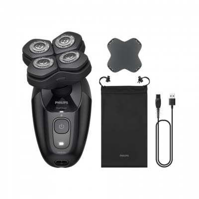 Philips Head Shaver | Pro 5000 Series HS5980/15 | Operating time (max) 60 min | Wet & Dry | Lithium | Deep Black