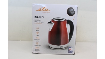 SALE OUT. ETA | Kettle | Ela Digi ETA959890010 | Electric | 2200 W | 1.7 L | Stainless steel | 360° rotational base | Red | DAMAGED PACKAGING
