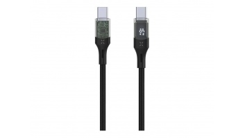 Fixed | Cable USB-C/USB-C with display, PD support, 2m, USB 2.0, 100W | FIXDD-CC2-BK