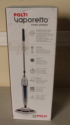 SALE OUT. Polti | Steam mop | PTEU0296 Vaporetto SV460 Double | Power 1500 W | Steam pressure Not Applicable bar | Water tank capacity 0.3 L | White/Blue | DAMAGED PACKAGING | Warranty 24 month(s)