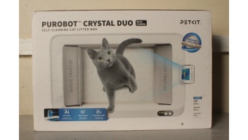 SALE OUT. PETKIT Purobot Crystal Duo with Camera Self-Cleaning Cat Litter Box | White | DEMO | 24 month(s)