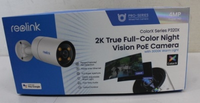 SALE OUT. Reolink ColorX Series P320X 2K 4MP True Color Night Vision PoE Camera | Reolink | 2K True Color Night Vision PoE Camera | ColorX Series P320X | 18 month(s) | Bullet | 4 MP | 4mm/F1.0 | IP67 | H.264 | Micro SD, Max. 256GB | DEMO
