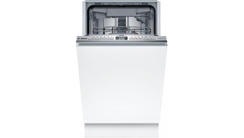 Bosch sērija | 4 | Trauku mazgājamā mašīna | Pilnībā integrēta | SPV4EMX25E | Platums 44,8 cm | Augstums 81,5 cm | C klase | Eko programma, nominālā ietilpība 10 | Wi-Fi | Sudraba krāsā