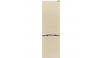 SHARP ledusskapis ar saldētavu, 360l, 201 cm, bēšs