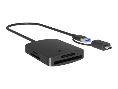 Raidsonic 4-in-1 Card Reader with USB 3.2 Gen 1 Type-A + Type-C | IB-CR302-CU3