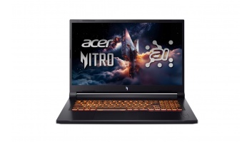 Acer | Nitro V 17 AI ANV17-41-R27Z | Obsidian Black | 17.3 " | IPS | QHD | 2560 x 1440 pixels | AMD Ryzen 7 | 260 | 32 GB | DDR5 | Solid-state drive capacity 1000 GB | NVIDIA GeForce RTX 5060 | GDDR7 | 8 GB | Windows 11 Home | 802.11ax | Bluetooth version
