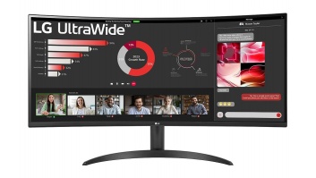 LCD Monitor|LG|34"|Curved/21 : 9|Panel VA|3440x1440|21:9|100 Hz|5 ms|Tilt|34WR50QK-B