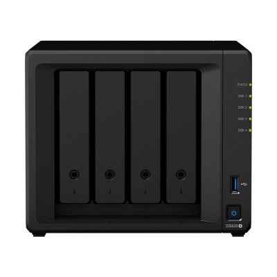 Synology | Tower NAS | DS920+ | up to 4 HDD/SSD Hot-Swap | Intel Celeron | Intel Celeron J4125 Quad Core | Processor frequency 2 GHz | 4 GB | DDR4