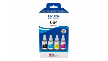 Epson 664 EcoTank 4-colour multipack | Epson C13T66464A | 664 EcoTank 4-colour multipack | Ink tank | Black, yellow, cyan, magenta