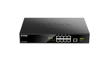 D-Link | 10 Gigabit port Switch with PoE | DGS-1010MP | Unmanaged | Desktop / Rackmount | Gigabit Ethernet (copper) ports quantity 1 | SFP ports quantity 1 | Power over Ethernet (PoE) ports quantity 8